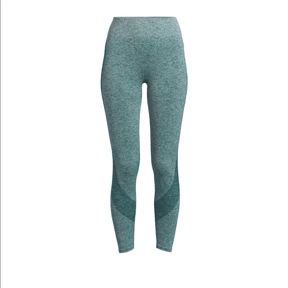 AVIA Womens High Rise Leggings Size Medium 8-10 Green Tight Knit New